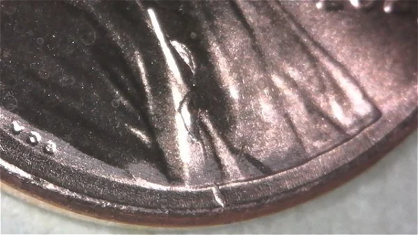 2025---P-Lincoln-Shield-Cents-With-Die-Crack-And-Die-Chips/Interior-Die-Breaks